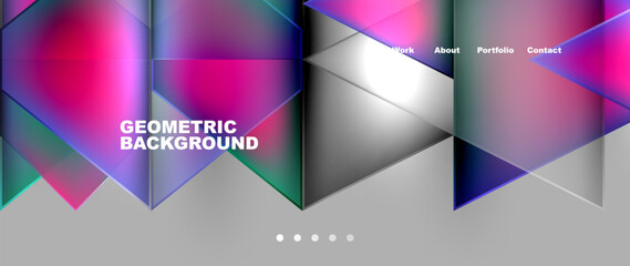 Fototapeta premium Gradient triangle geometric minimal wallpaper