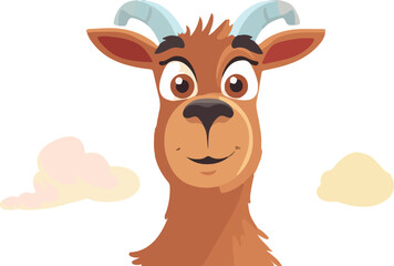 Friendly Goat Cartoon