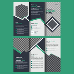 Vector corporate trifold brochure layout design.