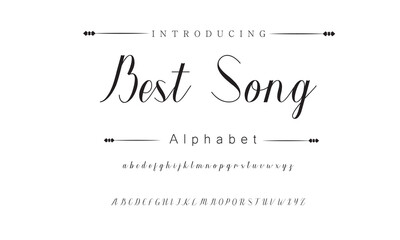 Best Song Signature Font Calligraphy Logotype Script Brush Font Type Font lettering handwritten