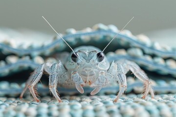 A health and wellness poster highlighting the impact of dust mites on fabric yoga mats