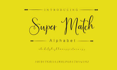 Super Match Signature Font Calligraphy Logotype Script Brush Font Type Font lettering handwritten