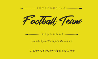 Football Team Signature Font Calligraphy Logotype Script Brush Font Type Font lettering handwritten