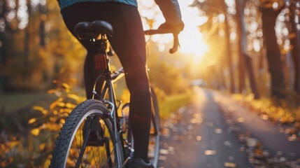 Pedaling a bicycle for exercise not only improves cardiovascular health but also allows you to explore the outdoors and clear your mind.