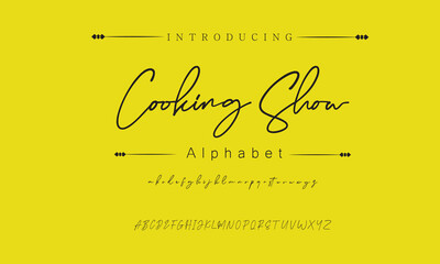 Cooking Show Signature Font Calligraphy Logotype Script Brush Font Type Font lettering handwritten
