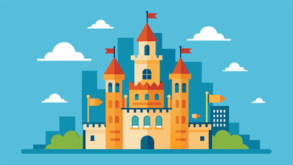 A mighty castle made from a combination of assets such as stocks bonds and real estate depicts the lasting benefits of diversifying ones