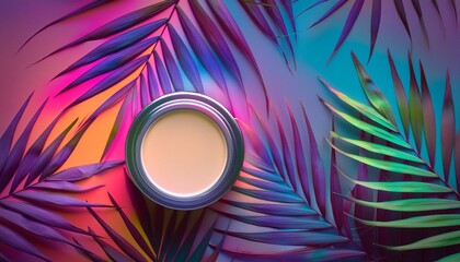 background with a palm