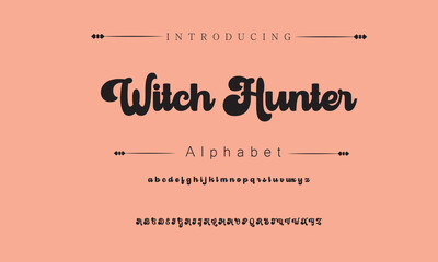 Witch Hunter Signature Font Calligraphy Logotype Script Brush Font Type Font lettering handwritten