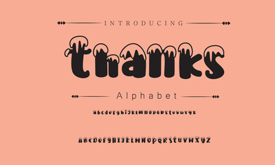 Thanks Signature Font Calligraphy Logotype Script Brush Font Type Font lettering handwritten