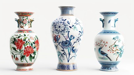 blue vase on white