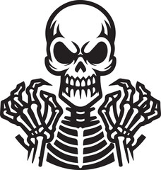  evil skull isolated on white background