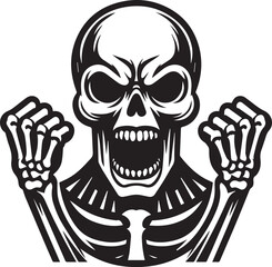  evil skull isolated on white background