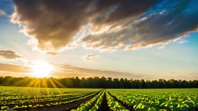 Lush green plantation