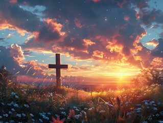 Ephemeral Beauty: The Cross in the Twilight Sky