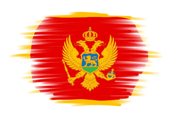 national flag of montenegro design template transparent, montenegro flag brush stroke flag png transparent