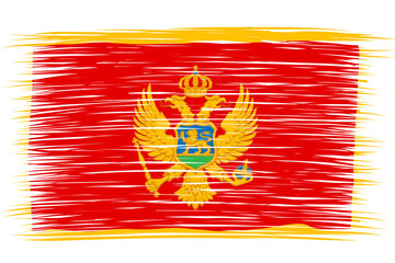 national flag of montenegro design template transparent, montenegro flag brush stroke flag png transparent