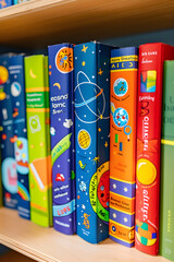 Comprehensive array of Six Colourful Educational Books Covering Key School Subjects