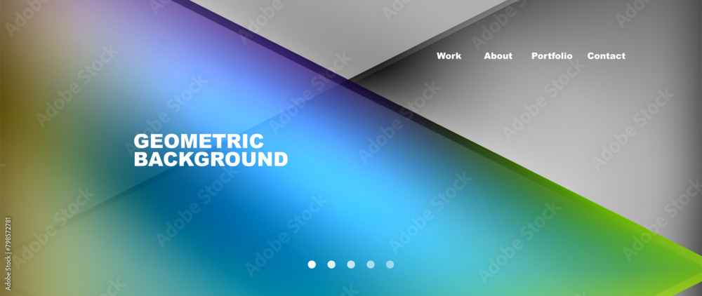 Poster An electric blue geometric background featuring a blurred triangle image, inspired by technology and gadgets. Perfect for display devices and operating systems
