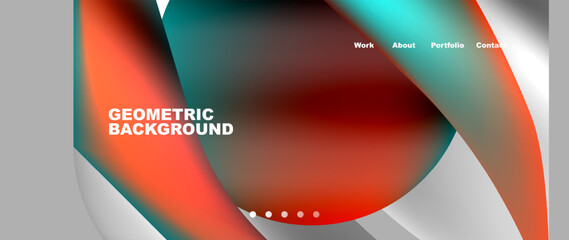 An automotive design inspired geometric background featuring a circle in the middle, resembling the fluidity of automotive lighting. The electric blue hues and tinted shades give it a modern touch