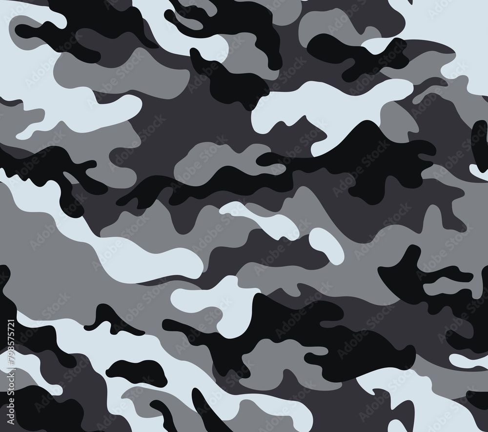 Canvas Prints Gray camouflage background, military texture, modern pattern