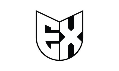 EX initial letter bat icon gaming logo design vector template. batman logo, sports logo, monogram, polygon, war game, symbol, playing logo, abstract, fighting, typography, icon, minimal, wings, battle