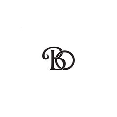 bo letter logo BO B and O initial letter logo templates
