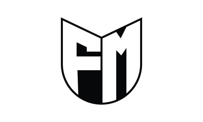 FM initial letter bat icon gaming logo design vector template. batman logo, sports logo, monogram, polygon, war game, symbol, playing logo, abstract, fighting, typography, icon, minimal, wings, battle