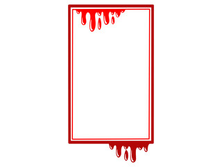 Halloween Frame with Blood Background