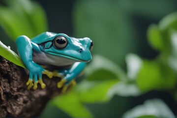 'vietnamese polypedates frog flying tree gliding denny blue vietnam amphibian animal background beautiful black brown closeup colours creature eye foot gold green leg life looking macro nature1'