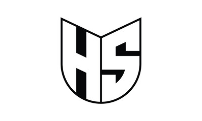 HS initial letter bat icon gaming logo design vector template. batman logo, sports logo, monogram, polygon, war game, symbol, playing logo, abstract, fighting, typography, icon, minimal, wings, battle