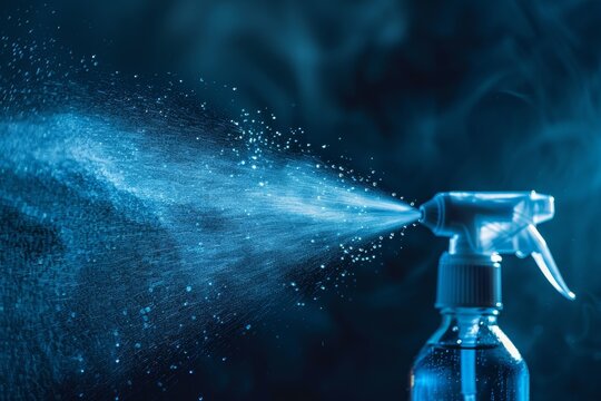 Sanitizer spray, hygiene essential. Kills germs