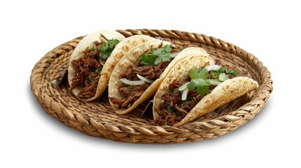 Obraz premium A photo of delicious traditional Mexican food taco