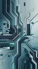 Illustrate a high-tech vector background with intricate circuitry patterns
