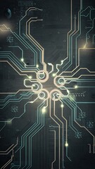 Illustrate a high-tech vector background with intricate circuitry patterns