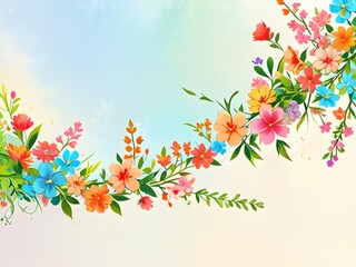 Abstract background Seamless  spring floral background.