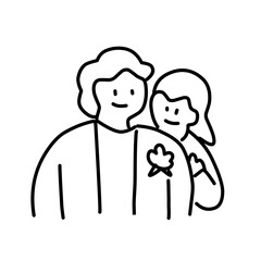 Family portrait outline