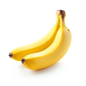 Fresh yellow banana isolated on white background with copy space, perfect for advertisements or health-themed graphics
