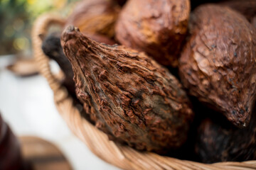 Ingredients for making handmade chocolates and candies in a workshop