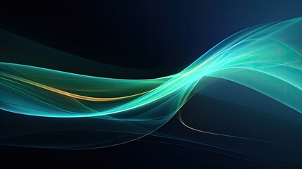 Naklejka premium Fluid motion waves in a cosmic palette of midnight blue and cosmic teal