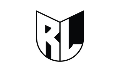 RL initial letter bat icon gaming logo design vector template. batman logo, sports logo, monogram, polygon, war game, symbol, playing logo, abstract, fighting, typography, icon, minimal, wings, battle