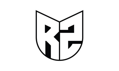 RZ initial letter bat icon gaming logo design vector template. batman logo, sports logo, monogram, polygon, war game, symbol, playing logo, abstract, fighting, typography, icon, minimal, wings, battle