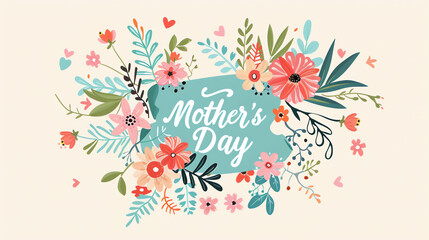 Illustration for Mother's Day Featuring Elegant Floral Design