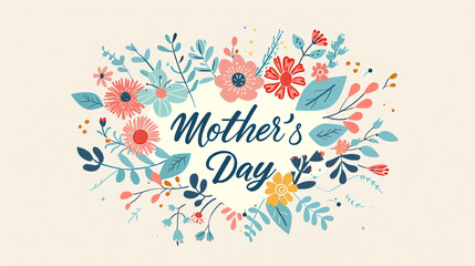 Illustration for Mother's Day Featuring Elegant Floral Design