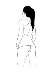 silhouette of a woman butt 