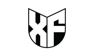 XF initial letter bat icon gaming logo design vector template. batman logo, sports logo, monogram, polygon, war game, symbol, playing logo, abstract, fighting, typography, icon, minimal, wings, battle