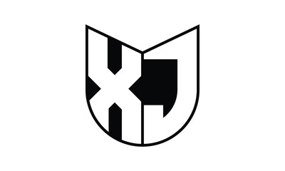 XJ initial letter bat icon gaming logo design vector template. batman logo, sports logo, monogram, polygon, war game, symbol, playing logo, abstract, fighting, typography, icon, minimal, wings, battle