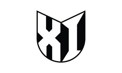 XI initial letter bat icon gaming logo design vector template. batman logo, sports logo, monogram, polygon, war game, symbol, playing logo, abstract, fighting, typography, icon, minimal, wings, battle