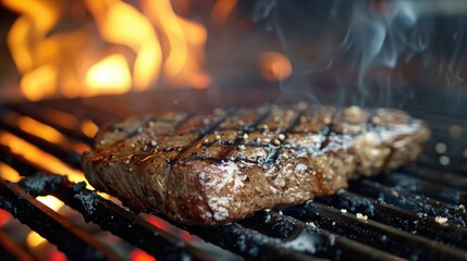 Cook a steak on an outdoor grill