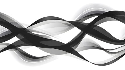 a vector background with abstract black and grey waves