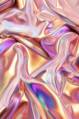 An image with a marvelous display of fluid holographic ripples with a metallic sheen creating a sense of movement in the rich tones
